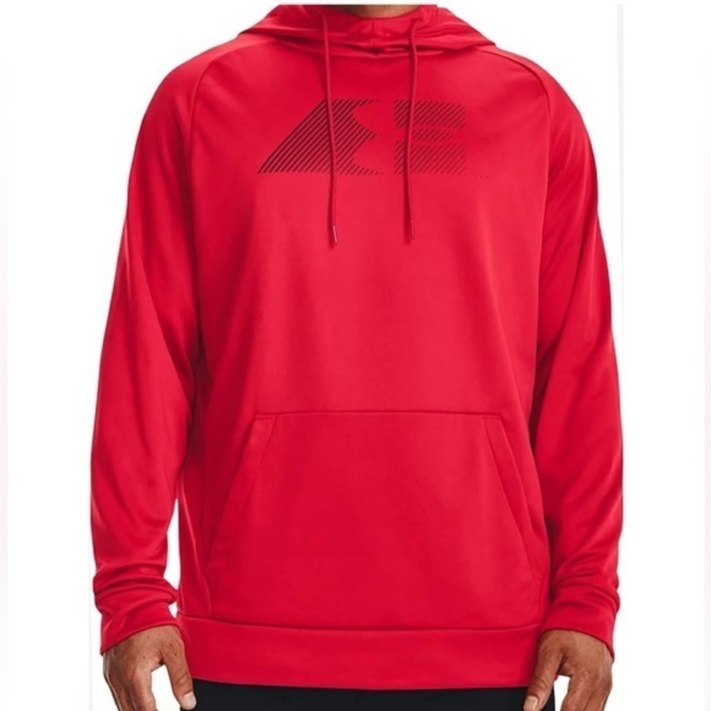 Under Armour Men's Armour Fleece Graphic Hoodie Pullover Red Small